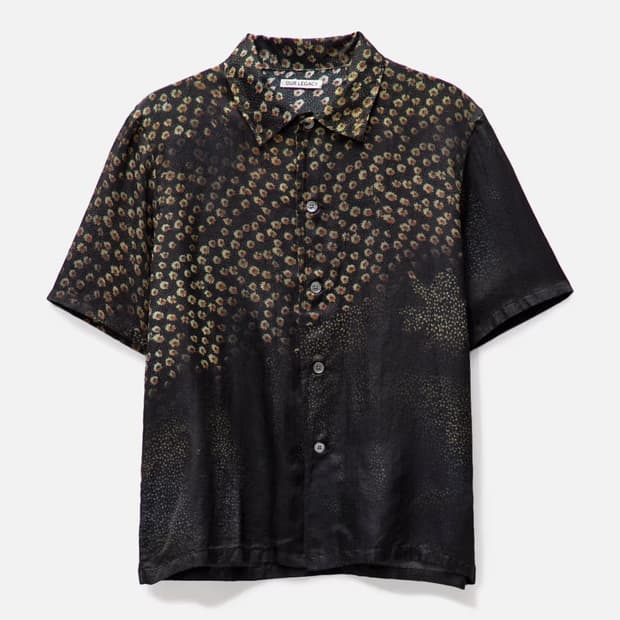 아워레가시 다크플라워 프린트 박스 셔츠