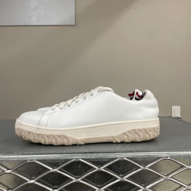 톰브라운 비텔로 카프 레더 케이블 니트 솔 코트 295 (gr-4203)