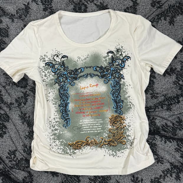 Y2K 페어리 그런지 그래픽 셔링 티셔츠