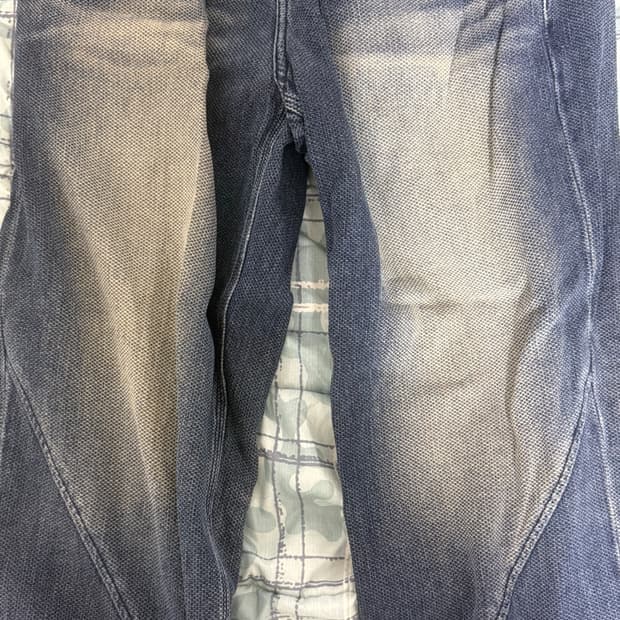 노운 structure denim pants blue