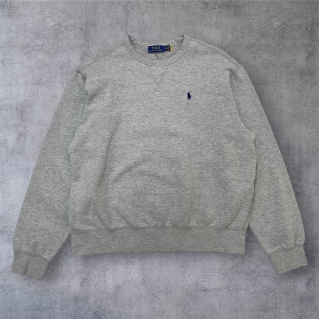 폴로 랄프로렌 그레이 포니로고 기모 맨투맨 XL