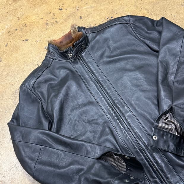 [정품/100] 블랙 양가죽 라이더 자켓 b19