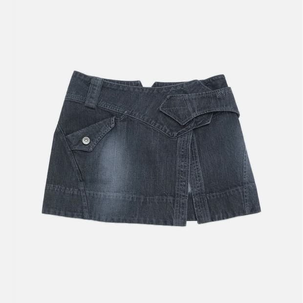 aesynctx wrap skirt charcoal