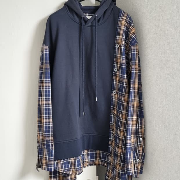 우영미 체크 후드