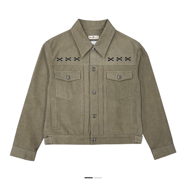 카미엔X아오이로 크롭 트러커 자켓