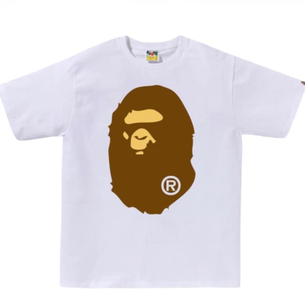 베이프 빅 에이프 헤드 티셔츠 화이트