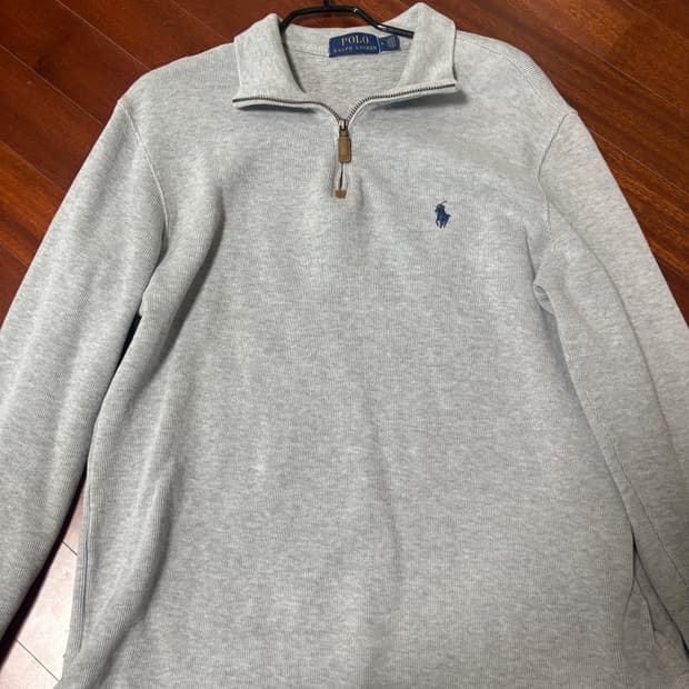 폴로 반집업 니트 m