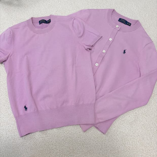 폴로 랄프로렌 피마면 니트 가디건 세트