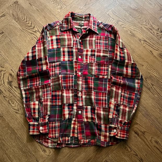 [M]Made in Japan 패치워크 플란넬 셔츠
