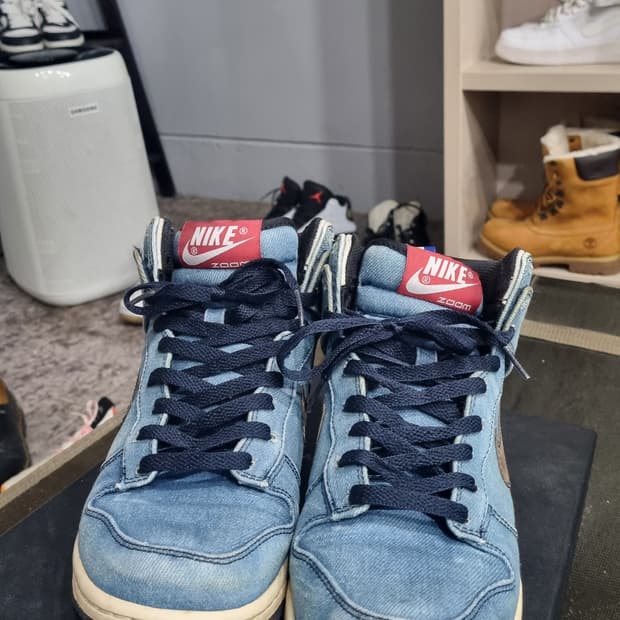 덩크(nike) 데님 농구화 (uk7.5) 국내 260적당