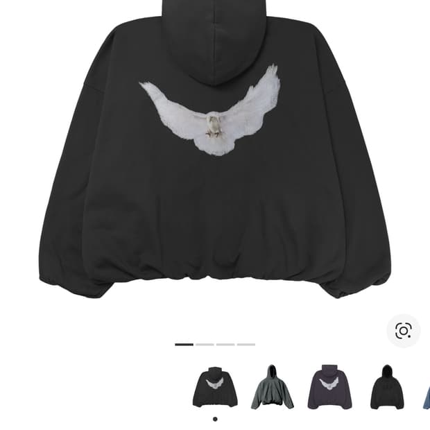 이지갭 발렌시아가 도브 블랙 후드 xl