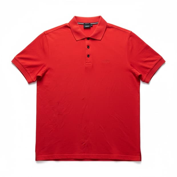 BOSS 보스 레드 반팔 폴로티 L