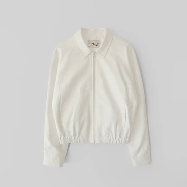 levar 르바 faux leather crop blouson