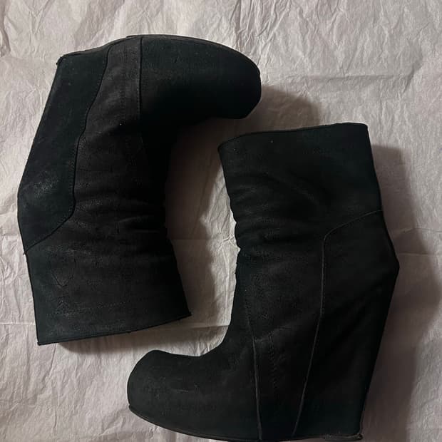 릭오웬스 웨지힐 부츠 37 (240)