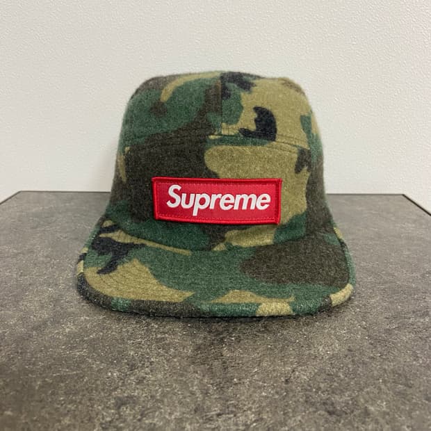 슈프림 박스로고 캠프캡 모자 우드랜드 카모 Supreme