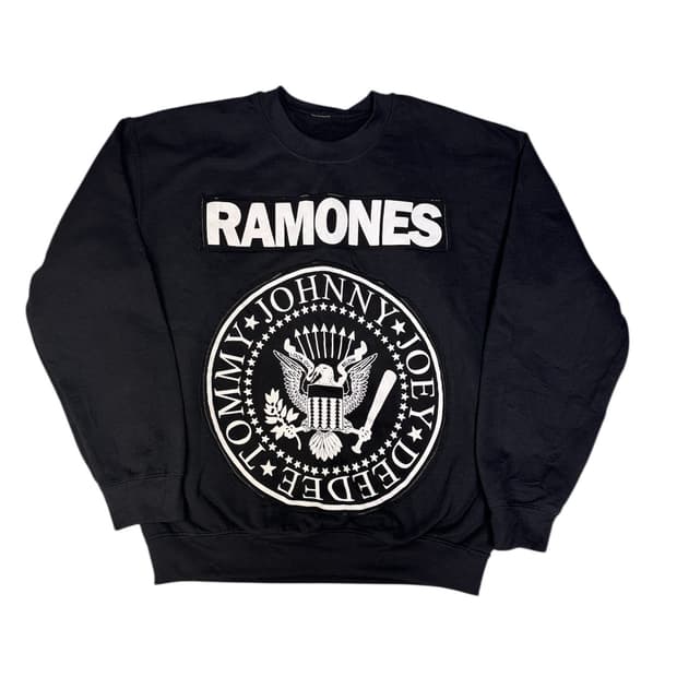 빈티지 밴드 라몬즈 RAMONES 로고 패치 맨투맨 ML