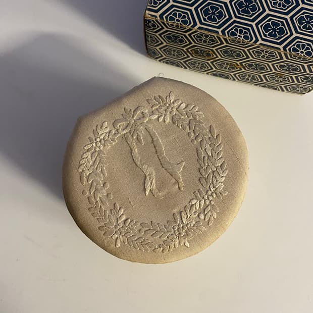 리본자수 보석함 빈티지 앤틱 소품