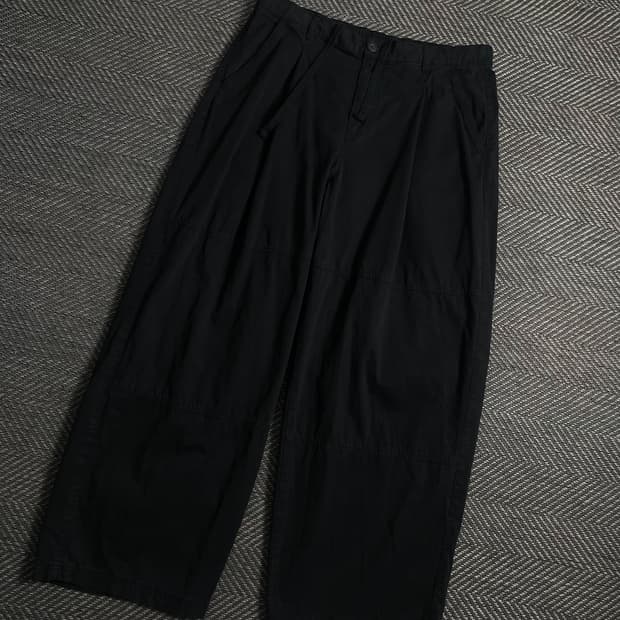 자라 빈티지 벌룬핏 코튼 팬츠 블랙y 4651