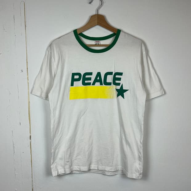 Saturdays NYC PEACE 링거 티셔츠 M