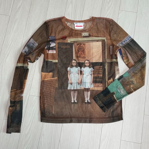 ZARA 매쉬 프린트 탑