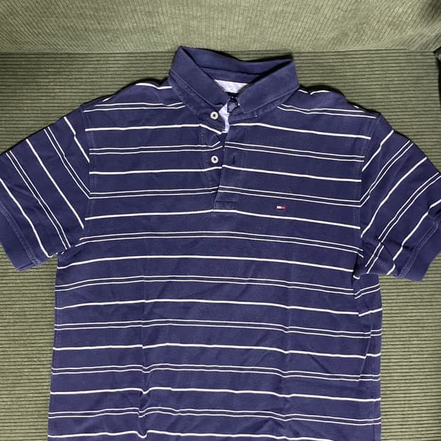 VINTAGE Tommy Hilfiger 타미힐피거 스트라이프 카라 반팔