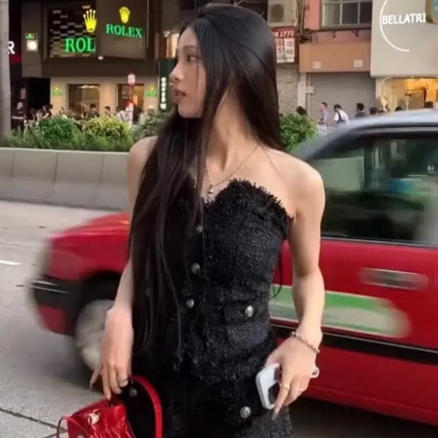 카키포인트 블랙 트위드 셋업  의상대여