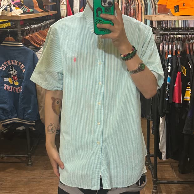 [HI] 폴로 랄프로렌 반팔 셔츠 스카이블루 (시어서커)