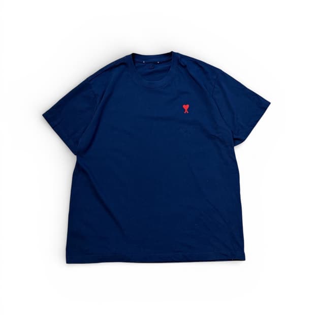 아미 네이비 반팔 티