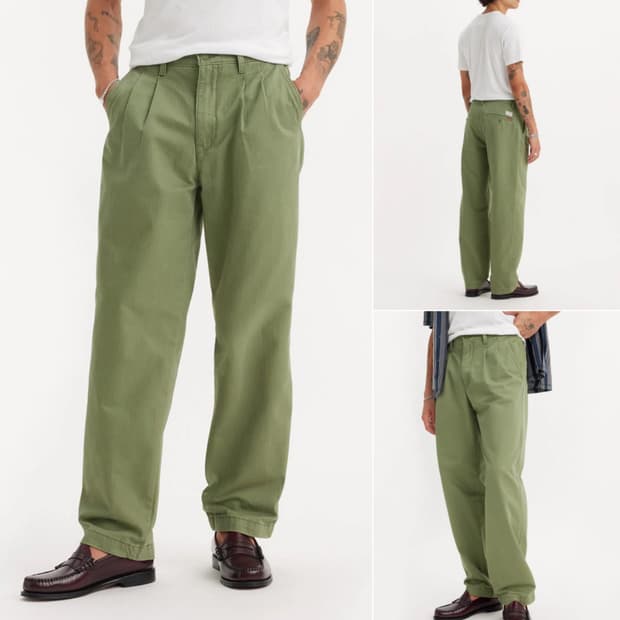 [32x32] 리바이스 XX 치노 루즈 스트레이트 팬츠 카키 면 바지