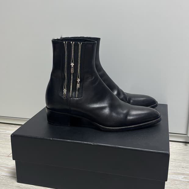생로랑 15fw 에디슬리먼 와이어트 트리플 지퍼 첼시 부츠 42사이즈