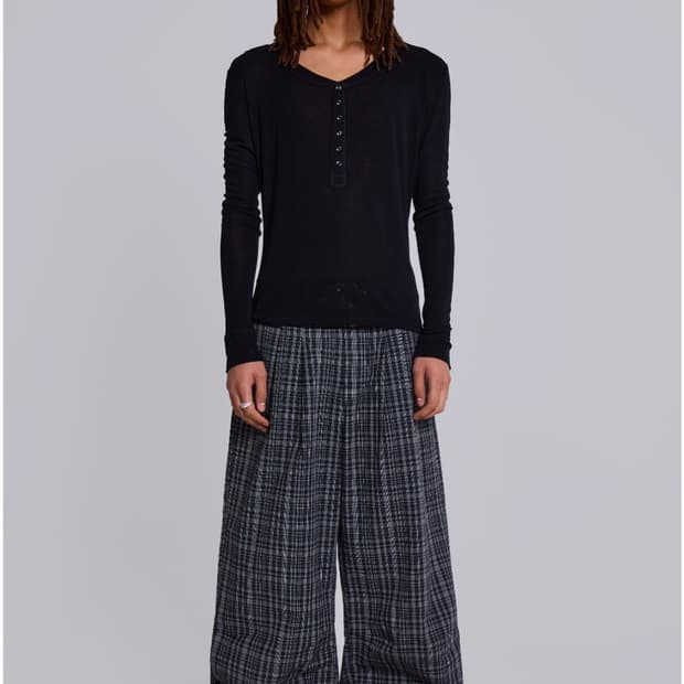 JADED LONDON Black Check Goliath Trouser