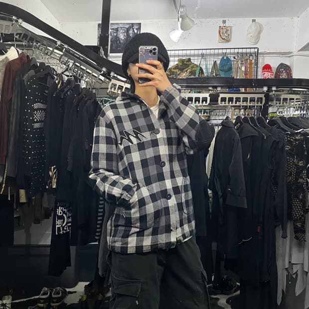 Montage 패치 디테일 체크 후드자켓