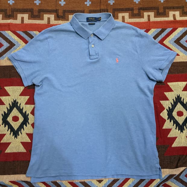 XL) 폴로 랄프로렌 카라티 Pk티 하늘색