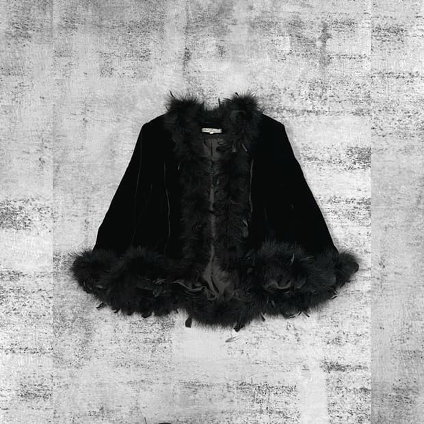 (simonne)NANAst velvet raven jacket 
