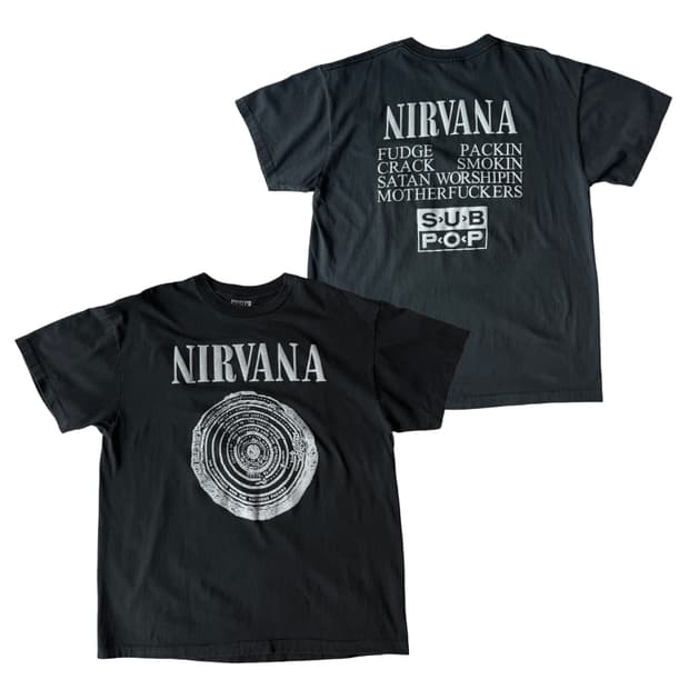 90s 너바나 NIRVANA 초기 베스티뷸 빈티지 티셔츠