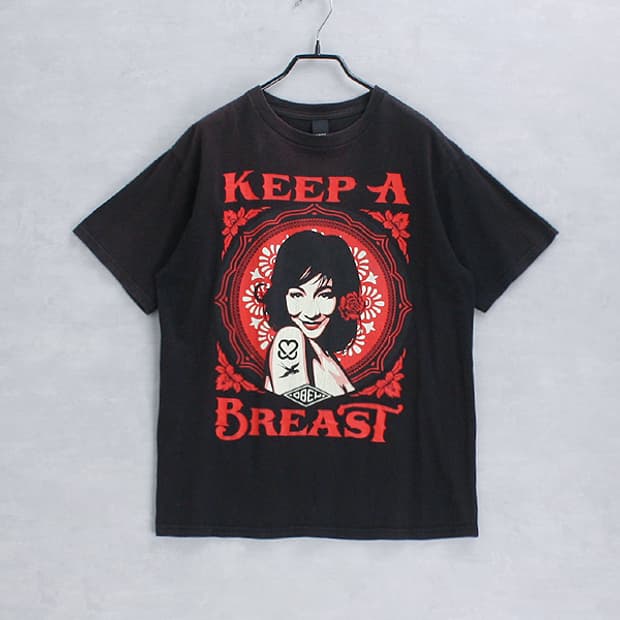 OBEY _ crew neck print tee