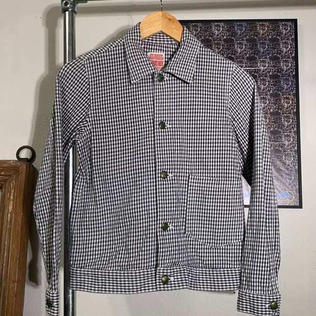 빔즈보이 깅엄체크 자켓