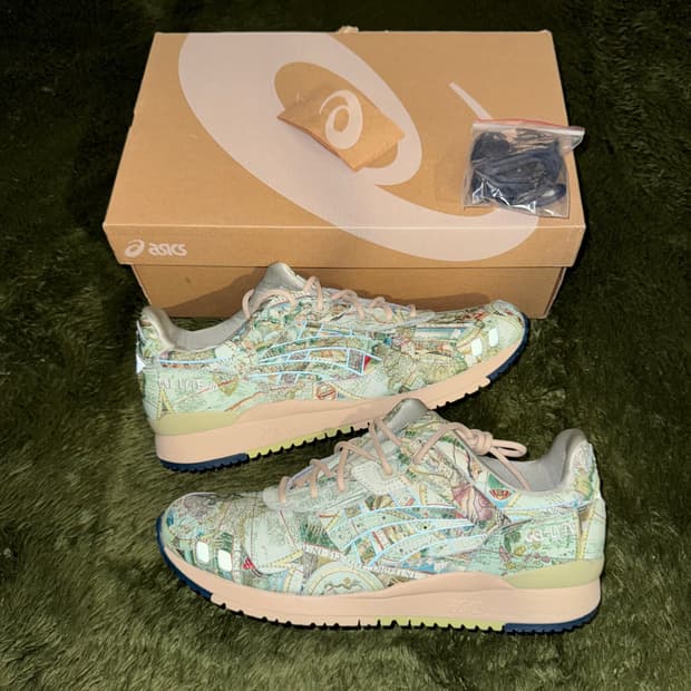 [275] 아식스 X 아트모스 젤라이트 3 아이스 그린 에이지드 맵