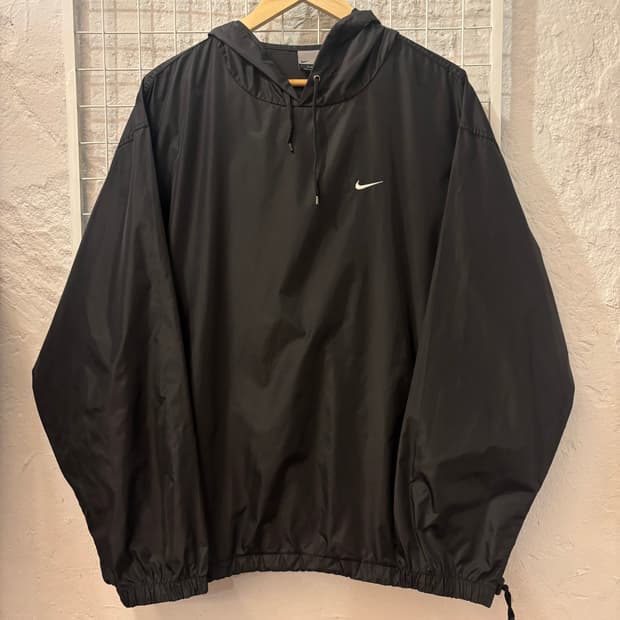 00s 나이키 올드스쿨 블랙 나일론 후드 웜업 XL