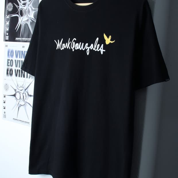 (L-XL) 마크곤잘레스 반팔 티셔츠 레터링 블랙 올드스쿨-7B68