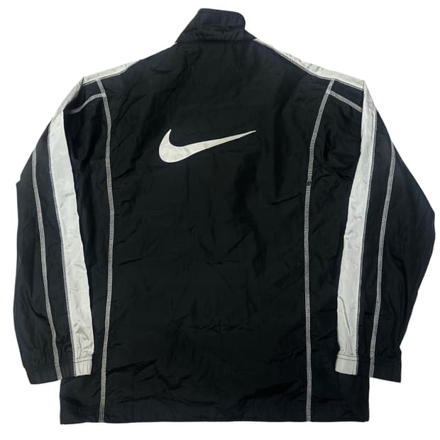 나이키 00s 인사이드아웃 스우시 빅로고 블랙바람막이 95