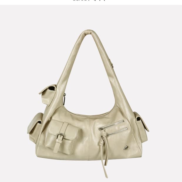 [⭐️새상품/마이쉘] 포키 언발란스 포켓 숄더백 (베이지)