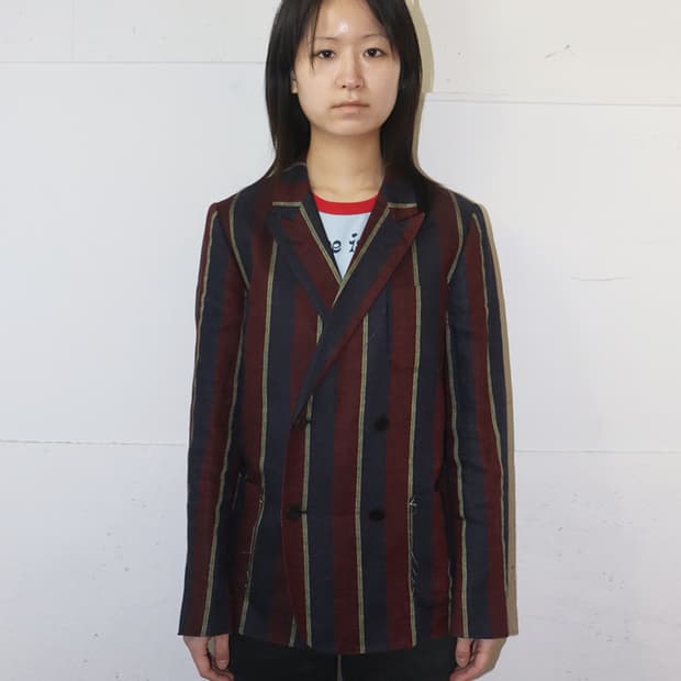 존 로렌스 설리반 스트라이프 린넨 블레이저