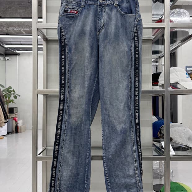 FUBU 00s 사이드라인 와이드 데님 팬츠