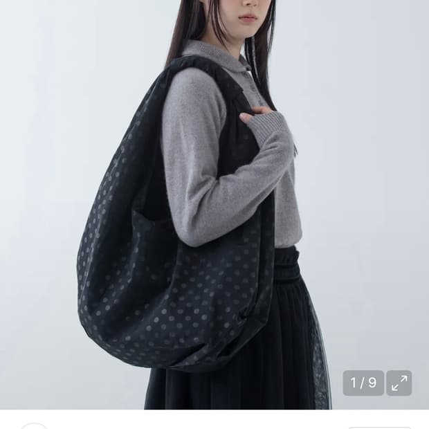 오헤시오 DOT PADDING BAG, BLACK