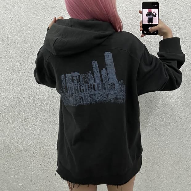 00s 리바이스 블랙 엔지니어드 후드집업 105