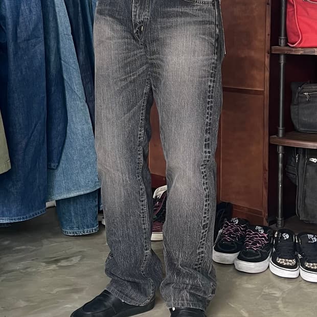 EDWIN 505ZX SELVAGE BLACK DENIM 29x33