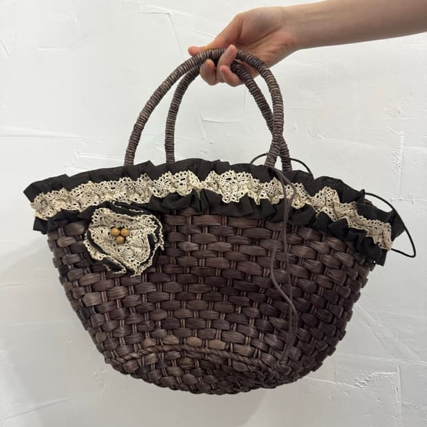 mori lace basket bag