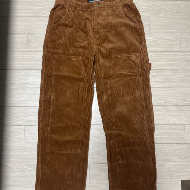 예스아이씨 코듀로이 더블니 카펜터 팬츠