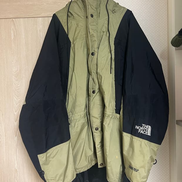 90s 빈티지 노스페이스 고어텍스 카키 바람막이 자켓 슈노원판